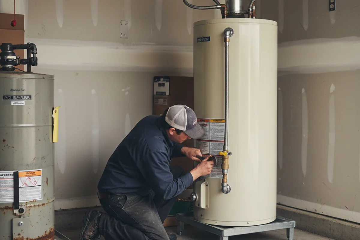 Water heater and shutoff valve replacement in Sallis